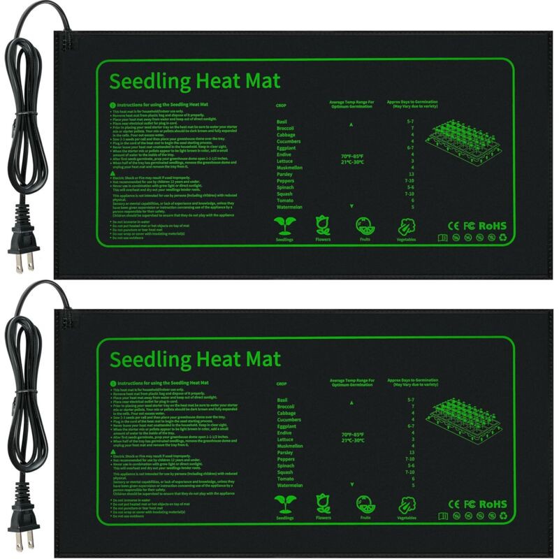 Set Mit 2 Wasserdichten Heizmatten 25x53,5 Cm Für Die Saatgutkeimung - Set Mit 2 Wasserdichten Heizmatten 25x53,5 Cm Für Die Saatgutkeimung