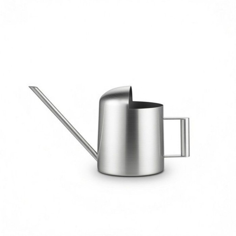 Moderne Miniatur-gießkanne Aus Edelstahl, 300 Ml Fassungsvermögen, Ideal Für Tischpflanzen.