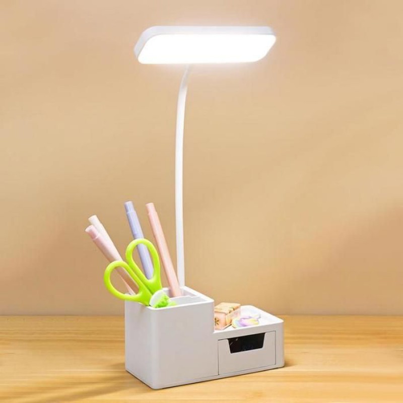 Led-schreibtischlampe Für Kinder, Verstellbar, Berührungsempfindlich, Mit Stifthalter Und Schublade, Usb-anschluss, 3 Modi, Lesefunktion