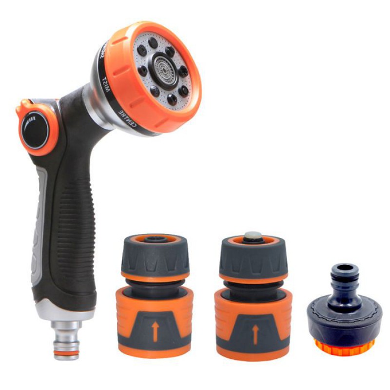 Multifunktionale Gartenspritze – 8 Einstellbare Modi, Regulierbare Wassermenge – Für Auto, Terrasse Und Pflanzenreinigung
