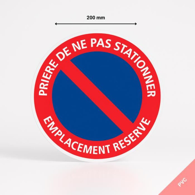 Parkverbotsschild – Reservierter Bereich – Pvc – Durchmesser 200 Mm