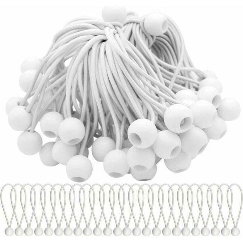 75er-pack Elastische Kordeln Mit Bungee-kugeln – Ideal Zum Befestigen Von Festzelten, Zelten, Bannern Und Planen – Inhhub
