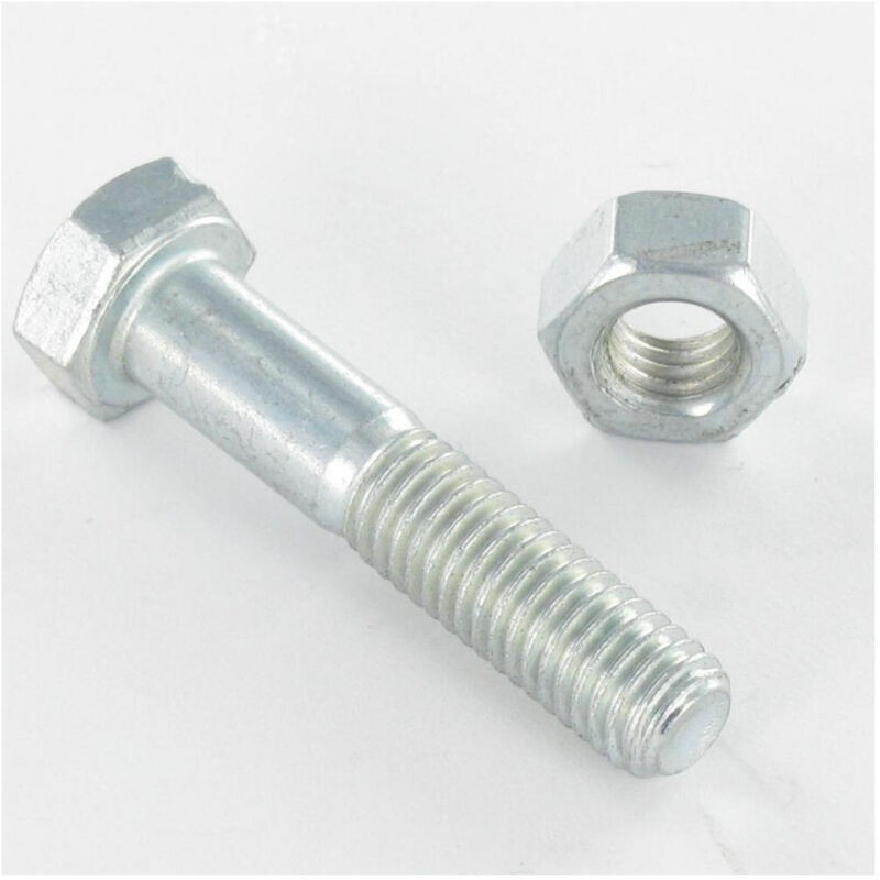 Sechskantschraube (inkl. Mutter) Th M8x80, Verzinkter Stahl – 10 Stück