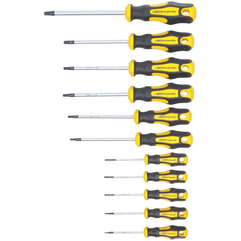 Torx-schraubendreher-sortiment T6-7-8-9-10-15-20-25-27-30-40 Bgs Diy