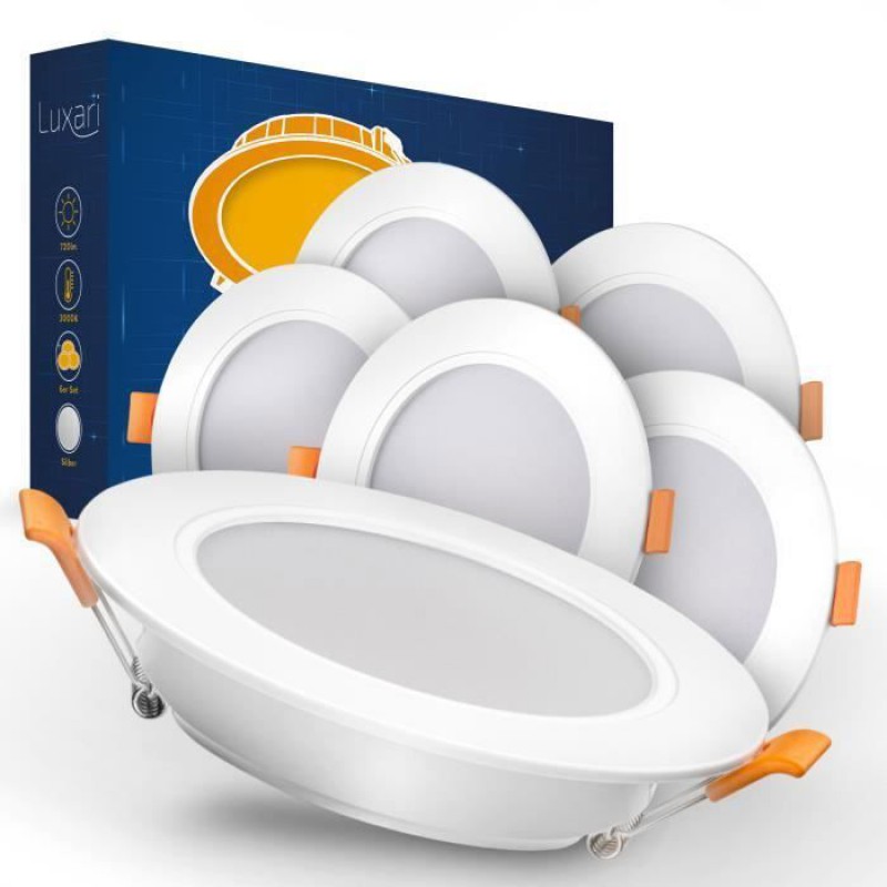 Set Mit 6 Eingelassenen 9w 230v Led-strahlern, Geeignet Für Badezimmer