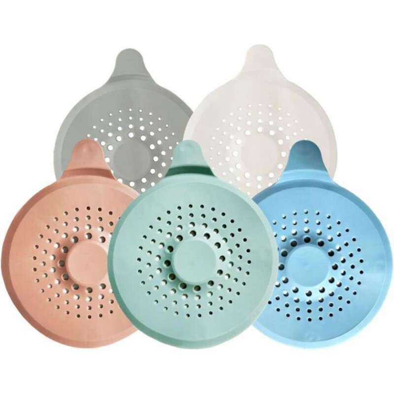 Set Mit 5 Haarfängern Für Duschabflüsse Mit Starken Saugnäpfen, Silikonschutz Für Waschbeckenabflüsse