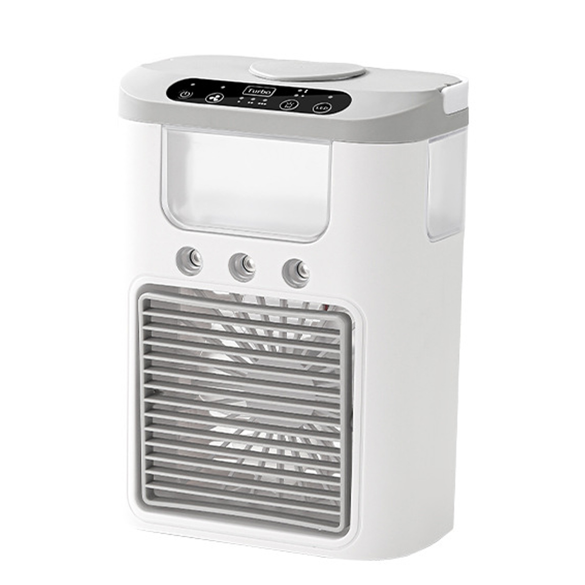 Tragbare Klimaanlage/luftkühler Mit Akku, 3 Geschwindigkeitsstufen, 3 Nebelmodi, 60°-oszillation, 600 Ml
