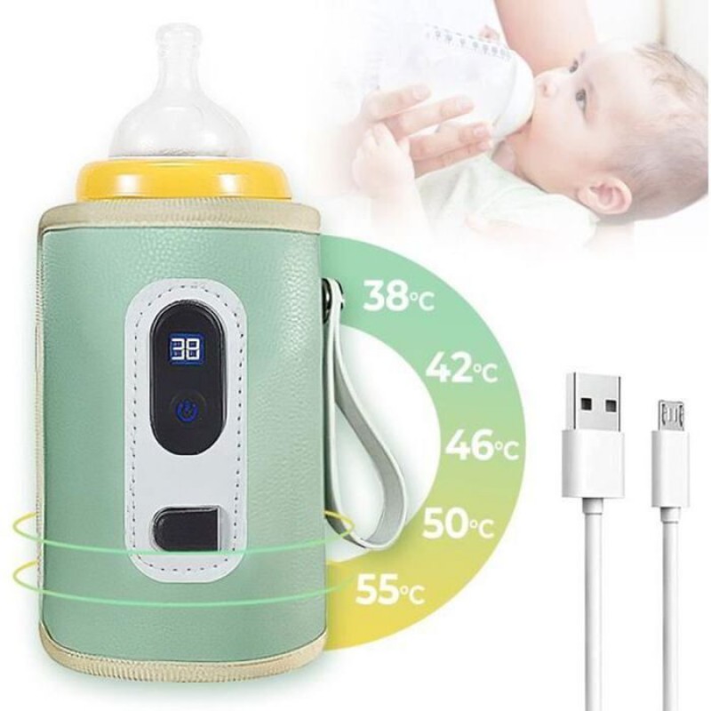 Tragbarer Usb-flaschenwärmer – Isolierte Tasche – Milchwärmer Mit Thermostat Für Babys Zu Hause Und Im Auto.