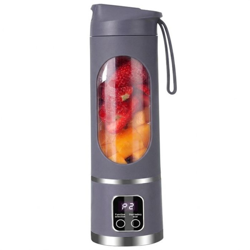 Tragbarer Standmixer – Kabellos – 450 Ml – 12 Klingen – Wiederaufladbar – Led-display – Eiscrusher – Smoothie-funktion