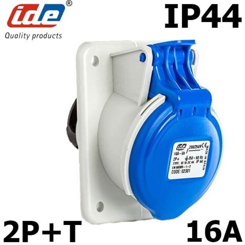Cee 2p+e 16a Steckdose, Schutzart Ip44 Oder Ip67, Für Unterputzmontage – Schutzart Ip67 Oder Ip44 – Schutzart Ip44 – Unterputzsteckdose 2p+e – 16a – 230v