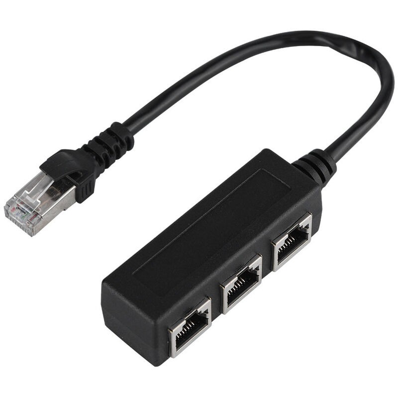 Ej.life Ethernet-verlängerungskabel, Kabeladapter, Rj45-stecker Auf 3 Rj45-buchsen, Netzwerkadapter, Ethernet-kabel
