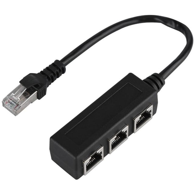 Ej.life Ethernet-verlängerungskabel, Kabeladapter, Rj45-stecker Auf 3 Rj45-buchsen, Netzwerkadapter, Ethernet-kabel
