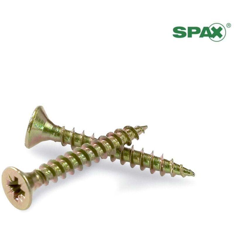 Packung Mit 100 Spax Flachkopfschrauben Yellox Brico Pz 2,5x10 - Packung Mit 100 Spax Flachkopfschrauben Yellox Brico Pz 2,5x10