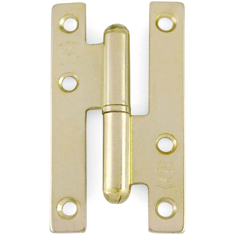 Messingscharnier R.403-14 Mm Links – Durchgangstürscharnier Mit Rechtsseitigem Flügel, Modell 403, Halbkugelgelenk