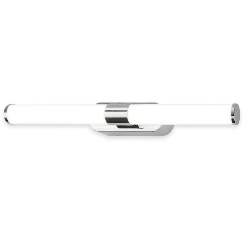 Briloner Runt Led-badezimmerspiegelleuchte, Wandmontage, Spritzwassergeschützt (ip44), Zum Einschrauben, Neutralweiß, Chrom, 40 X 6,5 X 4,5 Cm