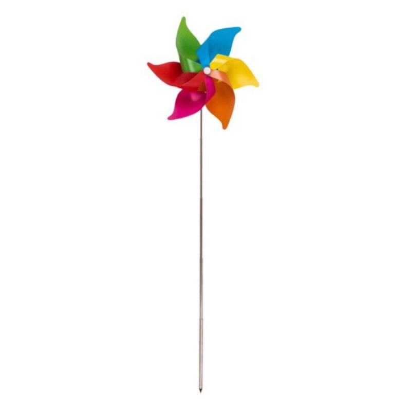 27 Cm Windmühle Auf Einer 61 Cm Teleskopstange, Mehrfarbig