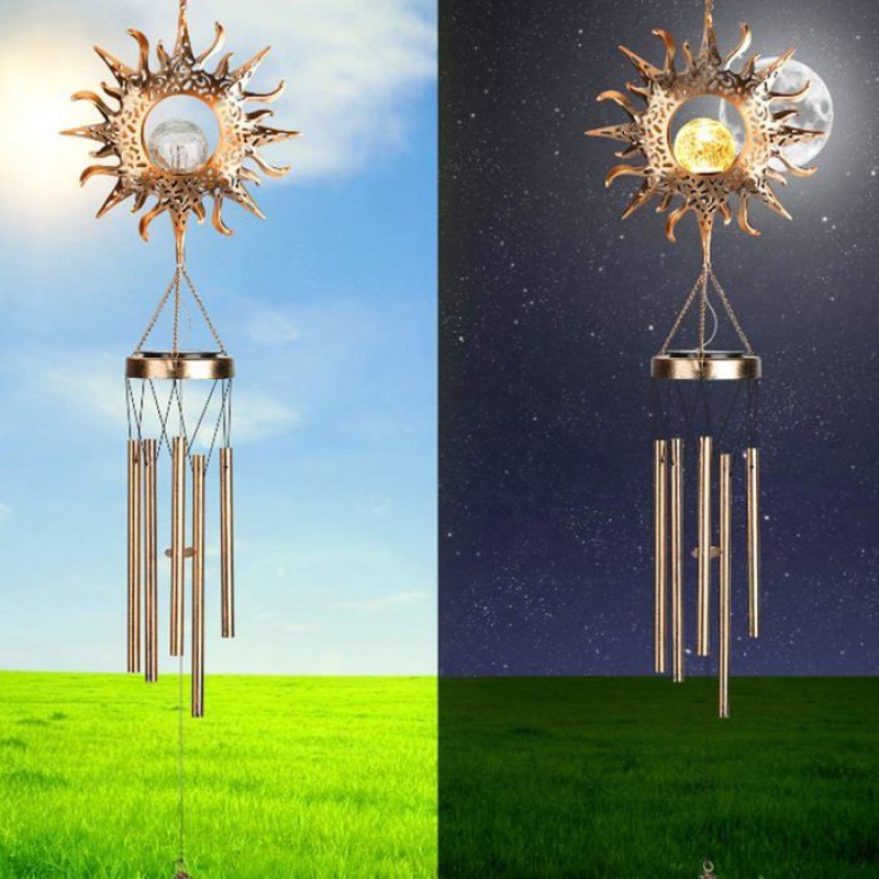 5-röhren-windspiel Für Den Außenbereich, Sonnenwindspiel Für Garten, Außen- Und Innendekoration, Ornament