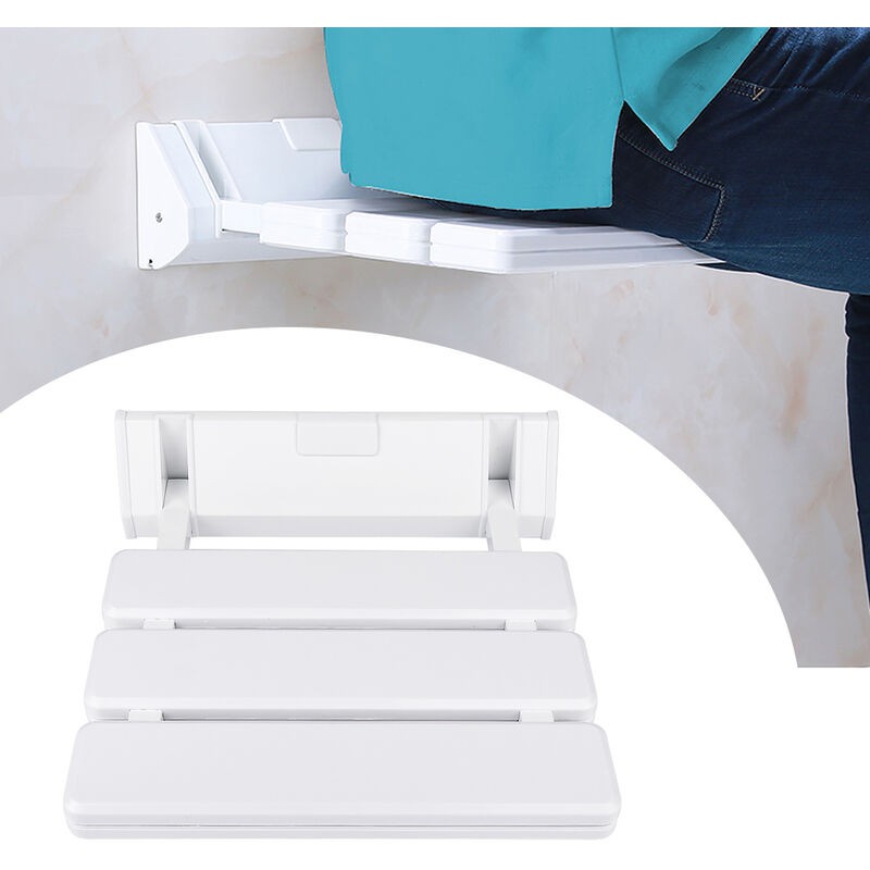Wandmontierter, Klappbarer Duschsitz, Duschhocker, Duschsitz Für Senioren, Maximale Belastung: 130 Kg