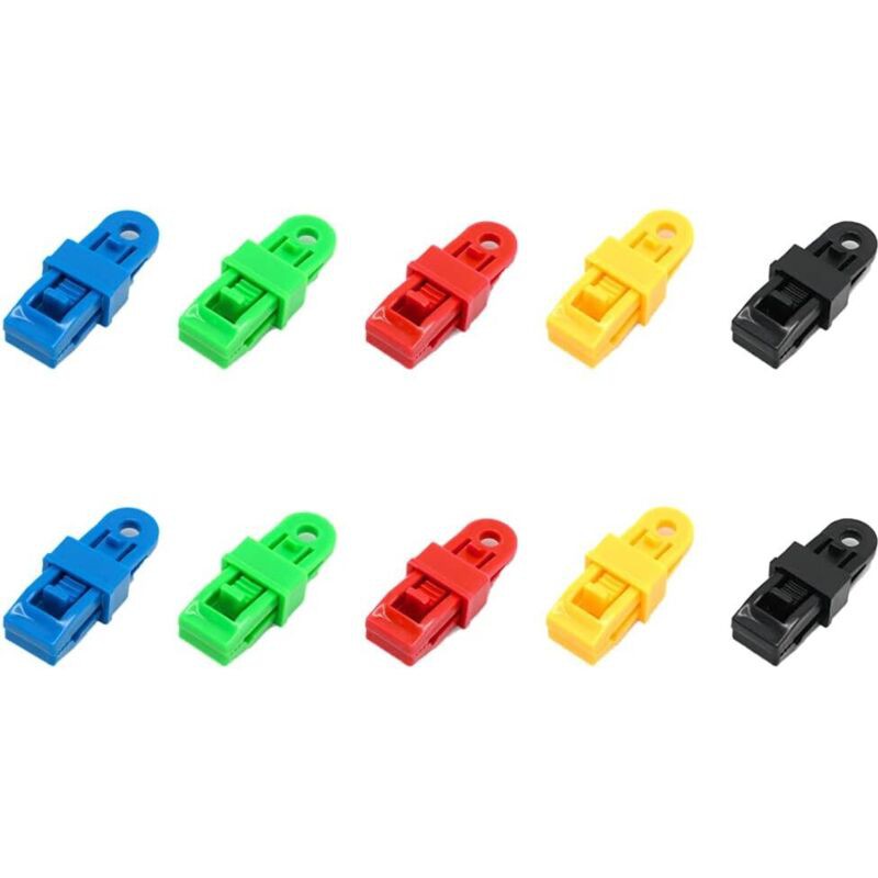 Ahlsen Set Mit 10 Planenclips, Elastische Planenclips/bänder/spannvorrichtungen, Robuster, Verstellbarer Verriegelungsgriff Für Planen Und Sonnensegel (10 Stück)