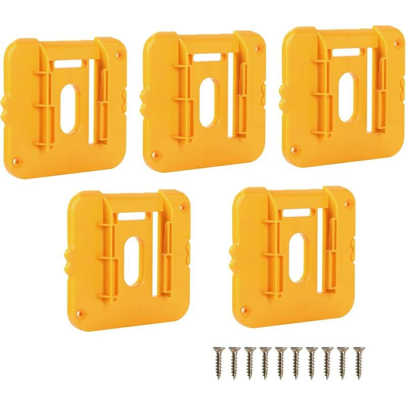 Set Mit 5 Batteriehaltern Für Dewalt 20v-akkus, Kompatibel Mit Den Modellen Dcb200, Dcb201, Dcb202, Dcb203, Dcb204