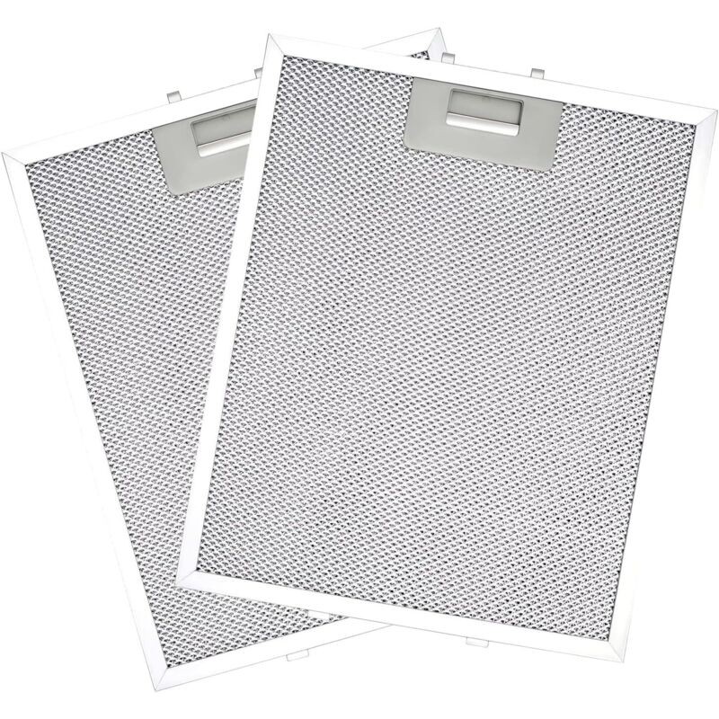 Set Mit 2 Ersatzfiltern Für Dunstabzugshauben, Aluminiumlegierung, Universeller Dunstabzugshaubenfilter Mit 5 Aluminiumschichten, Metallischer Fettfilter, Dunstabzugshaubenfilter