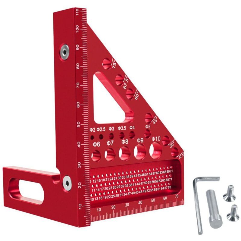 3d-mehrwinkel-winkel, Aluminium-winkel Für Holzbearbeitung, Dreieckslineal (22,5 Bis 90 Grad), Zimmermannswinkel Für Holzbearbeitung, 45/90-grad-winkelmesser, 3d-mehrwinkel-messlineal