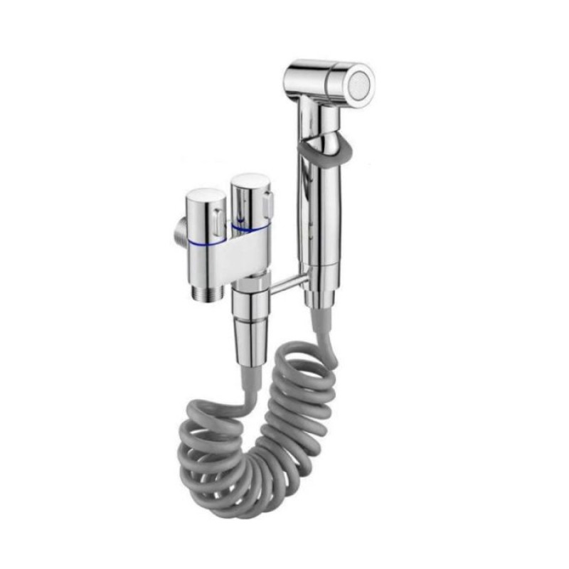 Wc-bidet-duschset, Messingkern, Absperrventil, Schlauch, Halterung, Komplettes Set Für Badezimmer/wc