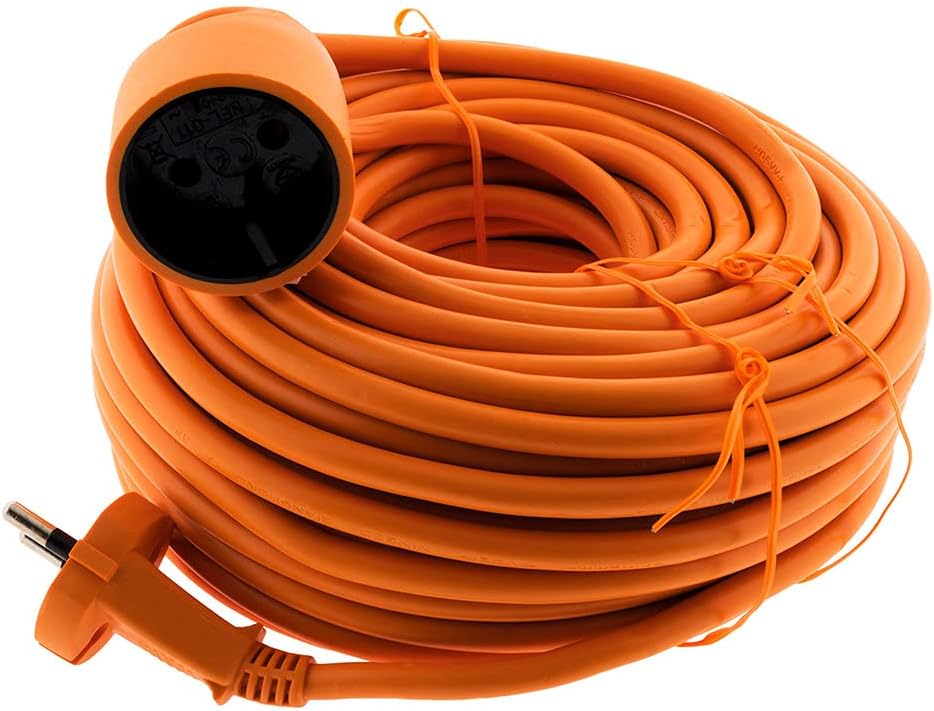 25 M Langes, Oranges 16-a-verlängerungskabel, Robustes Kabel, Stromversorgung Für Den Außenbereich Für Gartenarbeit Und Heimwerkerprojekte
