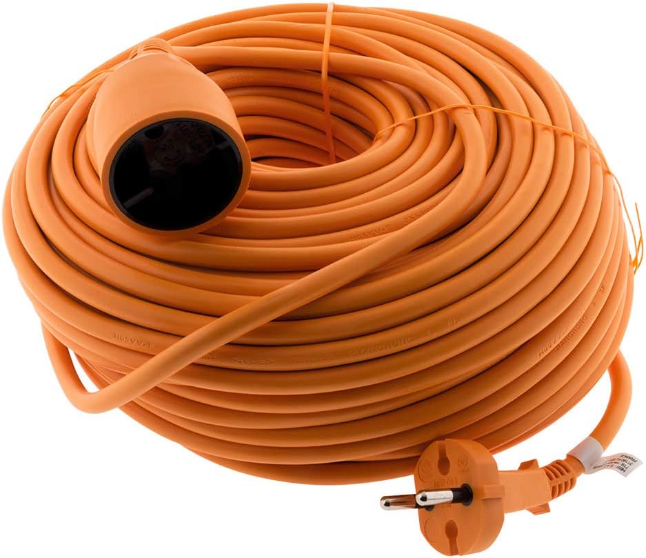 Orangefarbenes 40-m-verlängerungskabel, 16 A, H05vv-f, 2 X 1,5 Mm² Kabel, 3680 W Leistung, Für Den Außenbereich, Garten, Heimwerkerprojekte