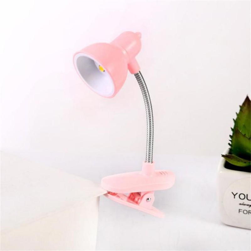Niedliche, Drehbare Leselampe Mit Klemme, Mini-leselampe Fürs Schlafzimmer – Rosa