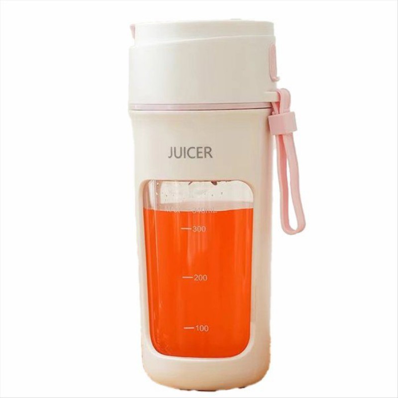 Tragbarer Elektrischer Zitrusentsafter, Multifunktionsmixer, Fruchtextraktor, Smoothie-maker, 6 Klingen, 1200 Mah, Pink