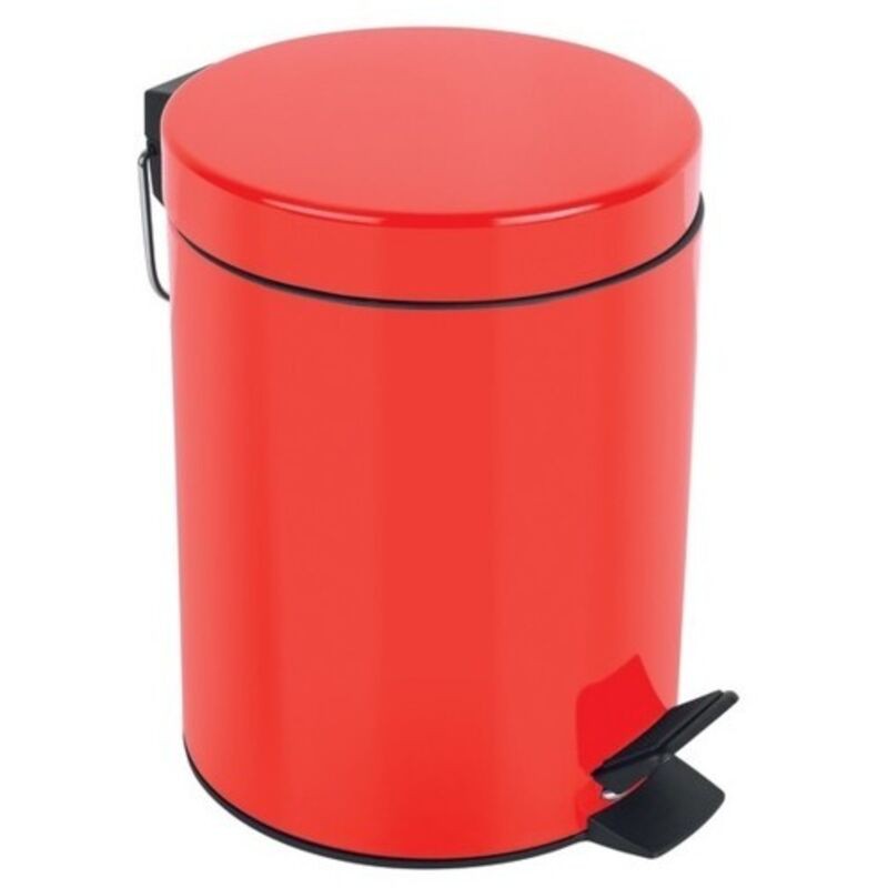 Spirella Sydney 3l Stahl-treteimer, Rot - Spirella Sydney 3l Stahl-treteimer