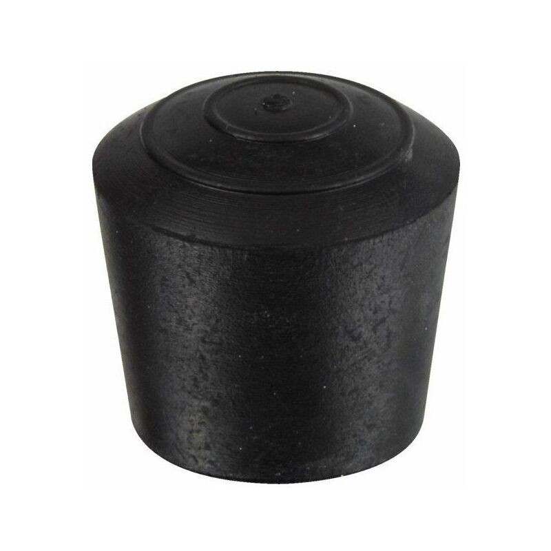 25 Schwarze, Runde Gummispitzen Mit Wickelverschluss, 22 Mm Durchmesser