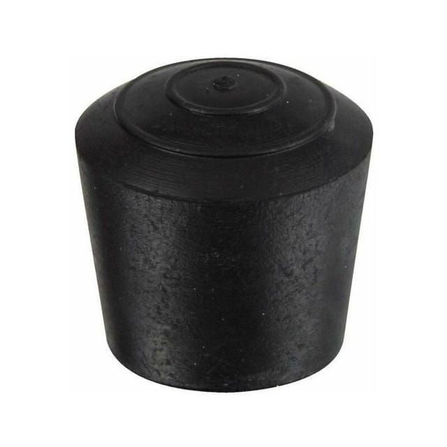 25 Schwarze, Runde Gummispitzen Mit Wickelverschluss, 22 Mm Durchmesser