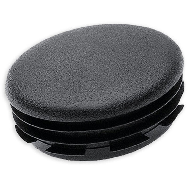 22-mm-rundrohr-vertiefungsendkappe – Schwarz – 17–22