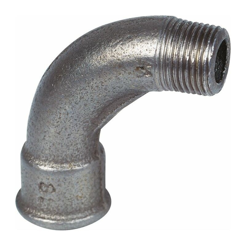 Schwarzes 90°-winkelstück Aus Gusseisen Mit Schraubanschluss – Mf 1 1/2" – Großer Radius – Nr. 1