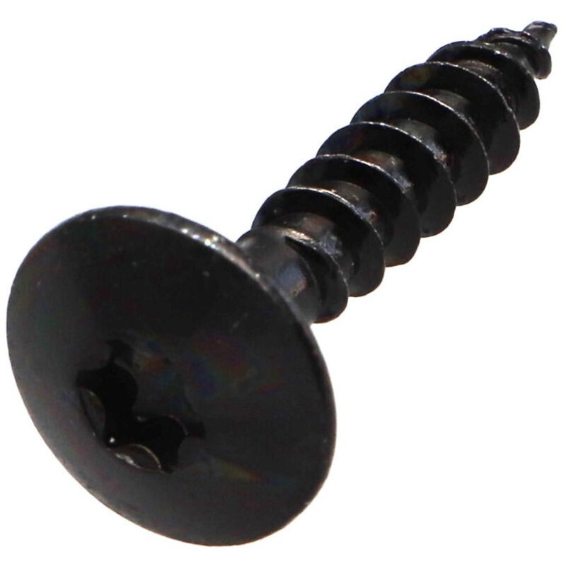 Scharnierschrauben 6x40 Teilgewinde Torx T30 Schwarz Verzinkter Stahl - 200 Stück