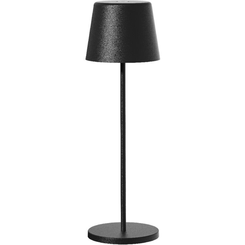 Kelly Kabellose Led-tischleuchte, Schwarzes Metall, 38 Cm Hoch