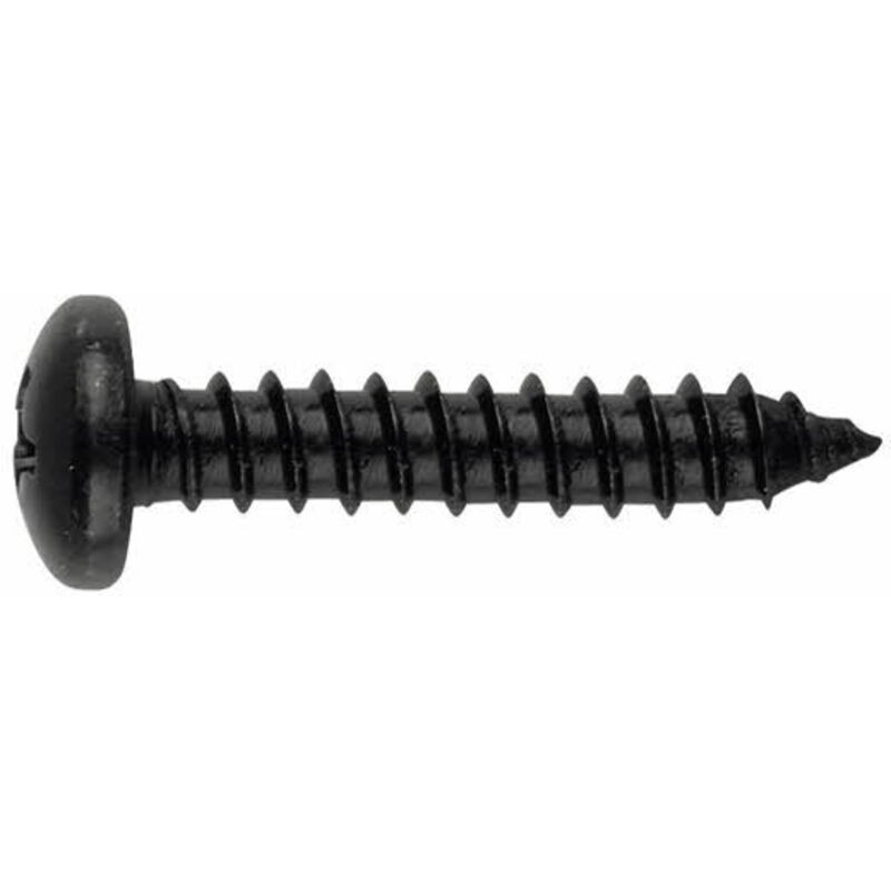 250 Ph2 Blechschrauben, 4,8 X 25 Mm, Schwarz Verzinkt, Für Blech Und Pvc - Tzn814825 - Index