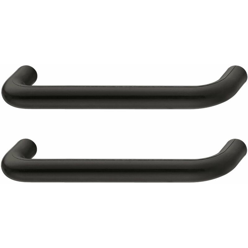 2x Delrin-möbelgriffe, 10 Mm Durchmesser, 96 Mm Lochabstand, Für Küchen- Und Badezimmertüren, Schwarz