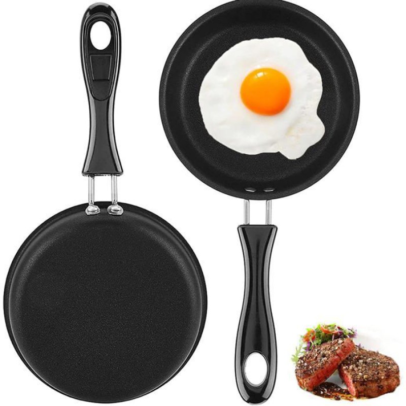 Mini-bratpfanne Mit Antihaftbeschichtung – 2 Stück – Ritte-sautefrypan – Schwarz – Antihaftbeschichtung