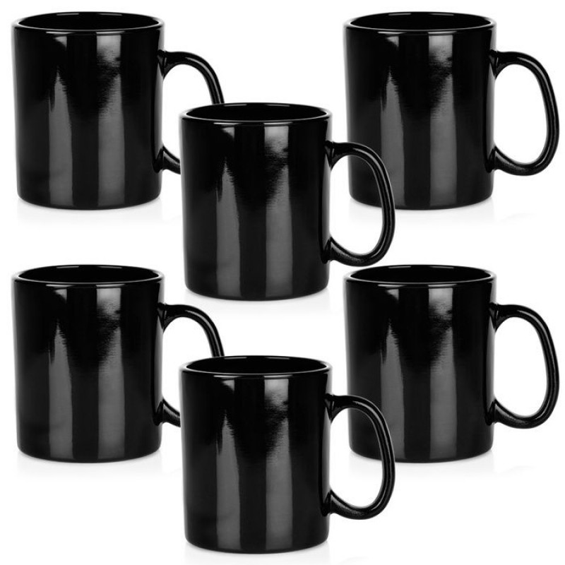 Opalglasbecher – 6er-set – 300 Ml – Schwarz