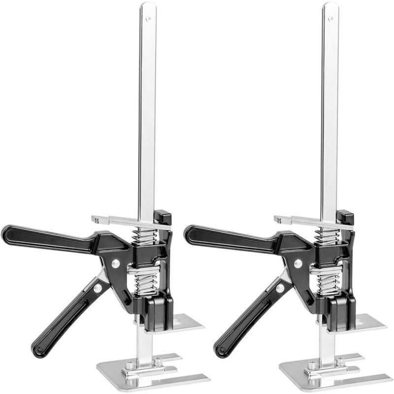Mophorn 2-teiliger Armheber, Manuelles Hebezeug Aus Metall Mit 100 Kg Tragkraft, Höhenverstellbar Bis 25 Cm, Inklusive Magnetischer Wasserwaage, Ideal Für Die Möbelmontage, Schwarz