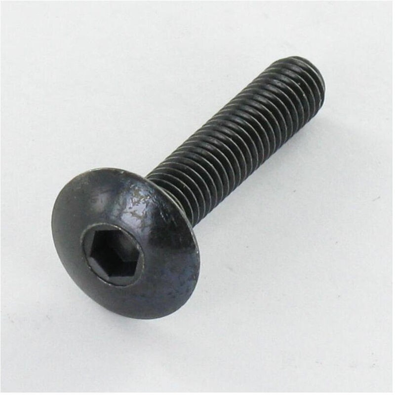 Großer Rundkopf-linsenkopfschraube Trl M6x30 4mm Schraubenschlüssel Hc4 Schwarz Verzinkter Stahl - 1 Stück