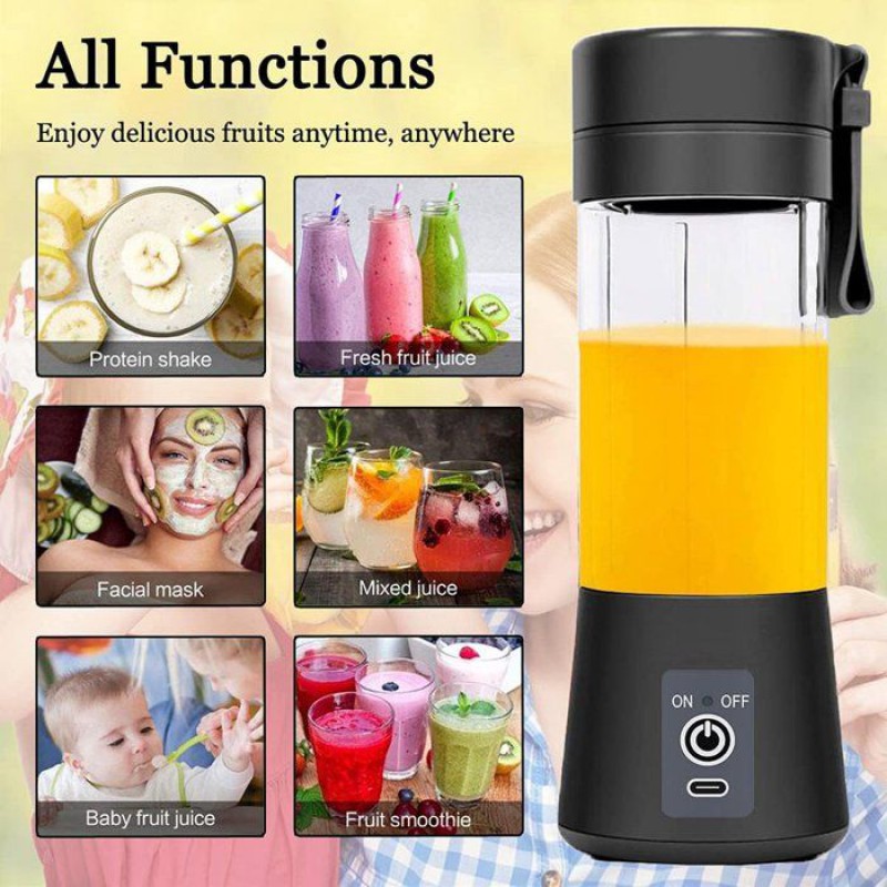 Mini-mixer – Smoothie-maker – Wiederaufladbarer Mini-mixer – Tragbarer Mixer – Fruchtsaftpresse – Schwarz