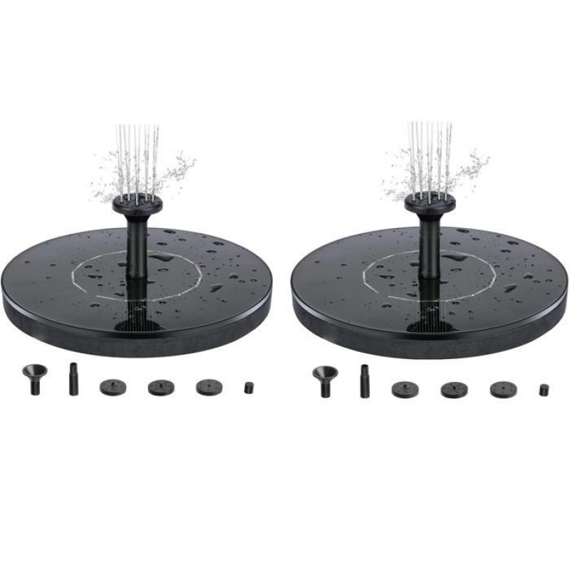 Dekorativer Solarbrunnen 13 Cm Schwarz