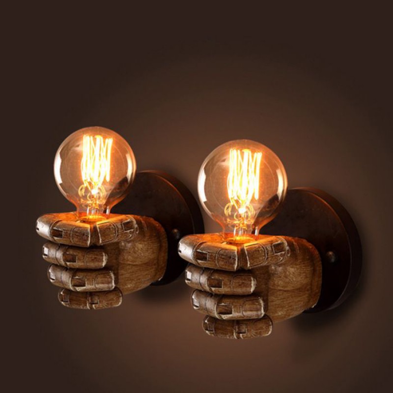 Wandleuchte – Rechts – Bronze/schwarz – 2 X E27 (leuchtmittel Nicht Enthalten) – Vintage-industrie-stil