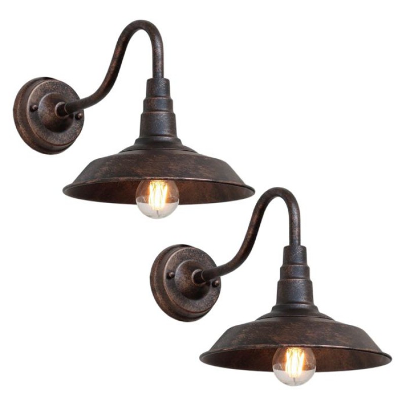 2 Vintage-wandleuchten Aus Schwarzem Metall, Edison-retro-led-lampen, Vintage-wandleuchten Für Flur Und Küche