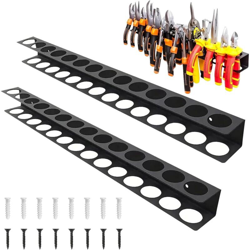 Schraubendreher-organizer, 2-teiliger Wandschraubendreherhalter, Schraubendreher-ablage Für Werkstätten, Schraubendreher- Und Zangenhalter Für Die Garage (schwarz)