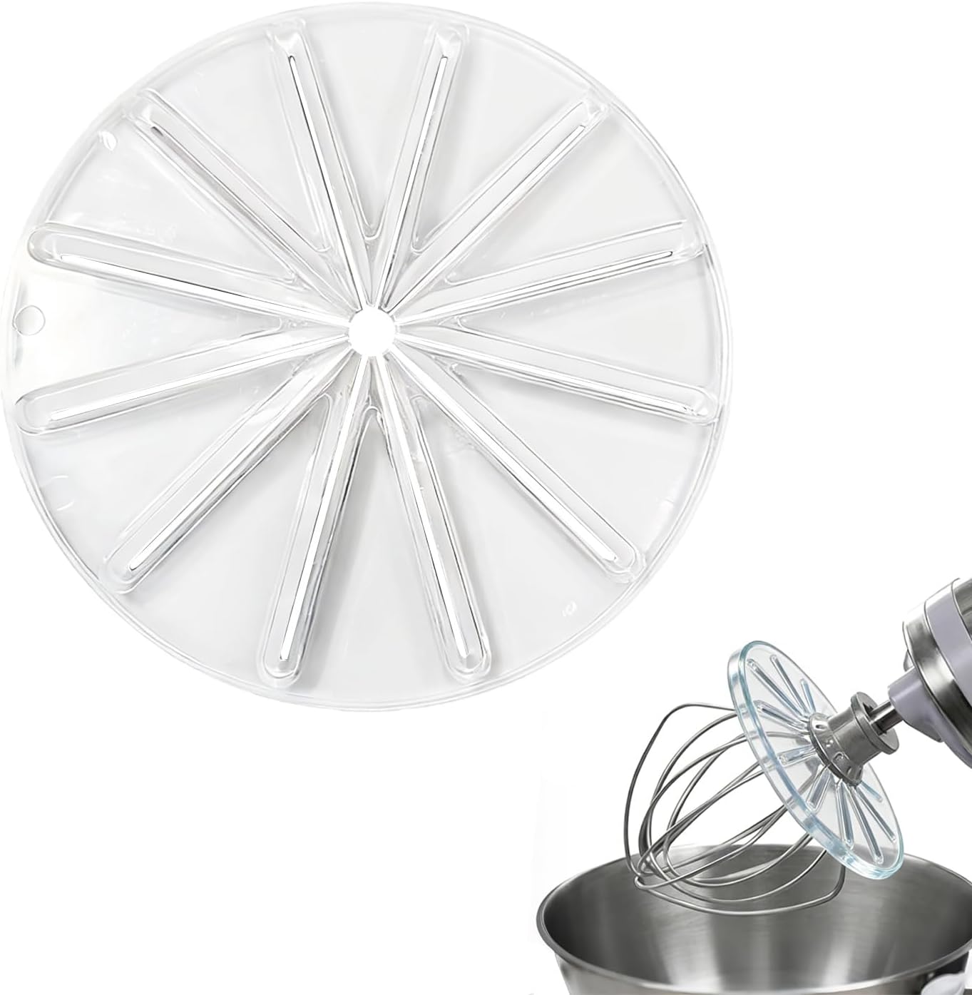 Spritzschutz – 1 Stück – Silikon – Integrierter Schaber – Für 4,5-l- Und 5-l-küchenmaschinen – Transparent